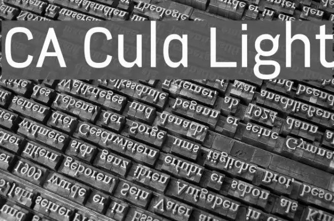 CA Cula Light Font examples