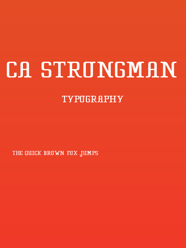 CA Strongman Poster