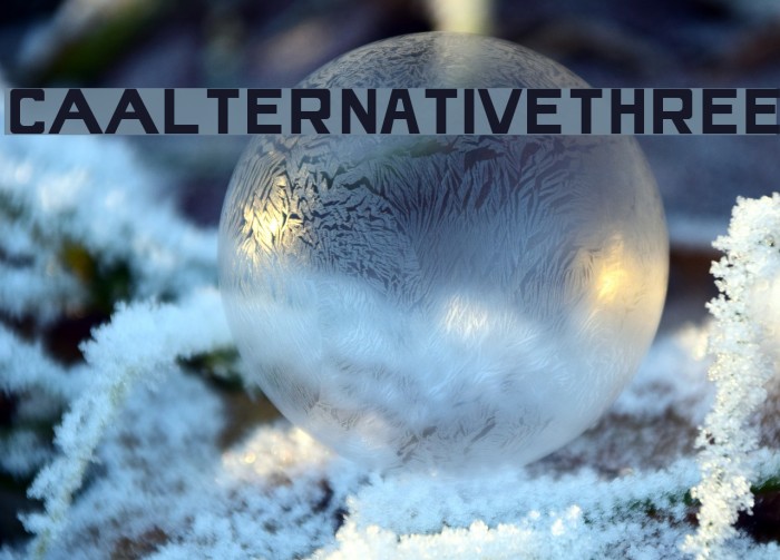 CAAlternativeThree Font examples