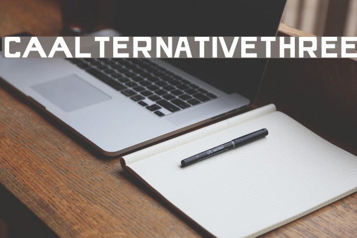 CAAlternativeThree Font examples
