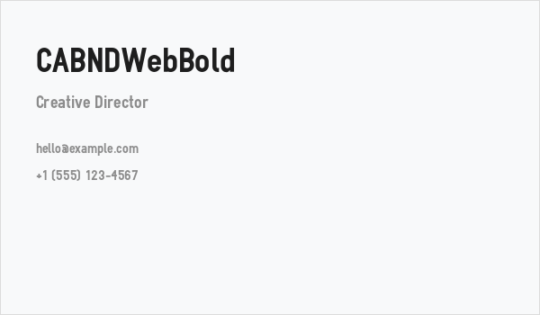 CABNDWebBold Business Card