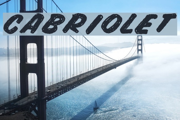 CABRIOLET Font examples