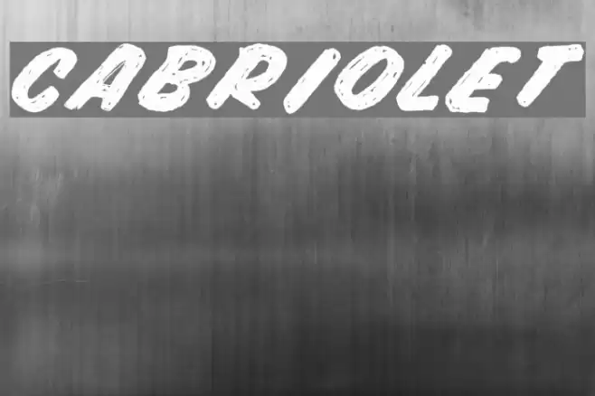 CABRIOLET Font examples