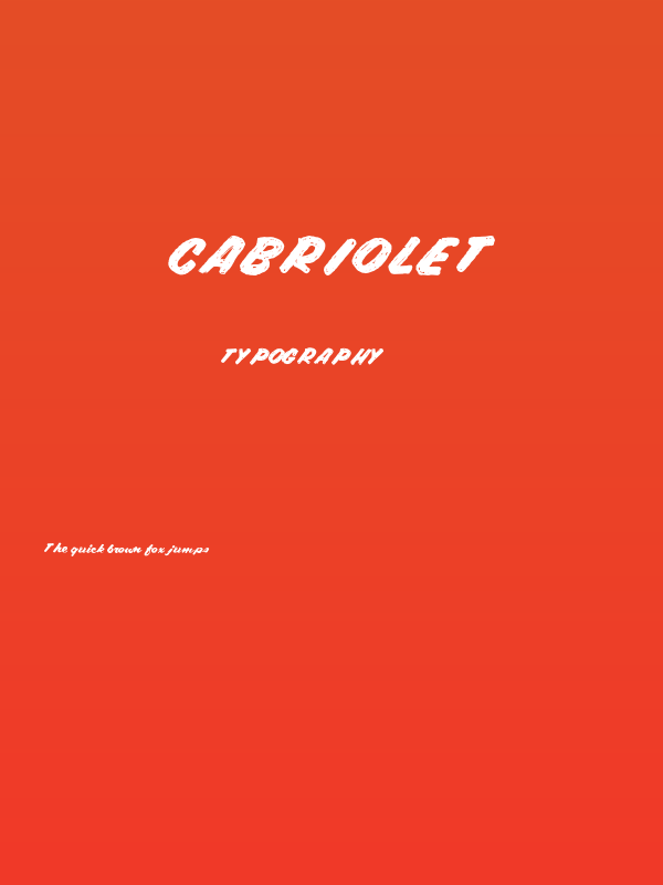 CABRIOLET Poster