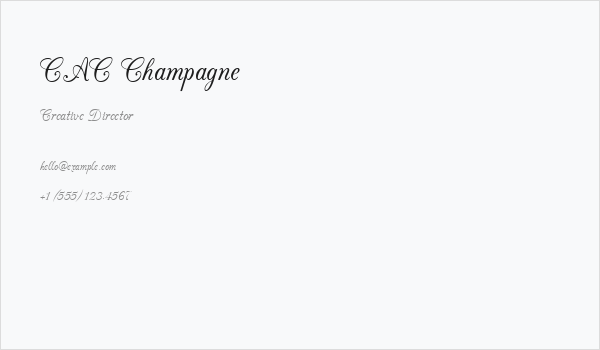 CAC Champagne Business Card