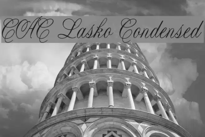 CAC Lasko Condensed Шрифта examples