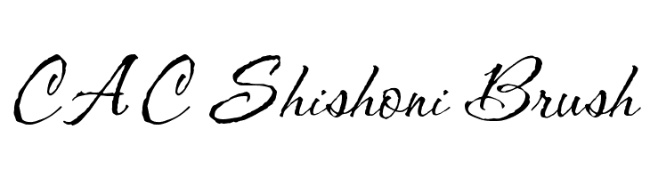CAC Shishoni Brush Font