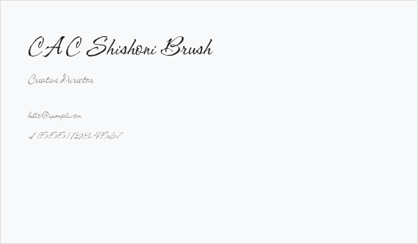CAC Shishoni Brush Business Card