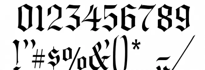 CAC Valiant Font OTHER CHARS