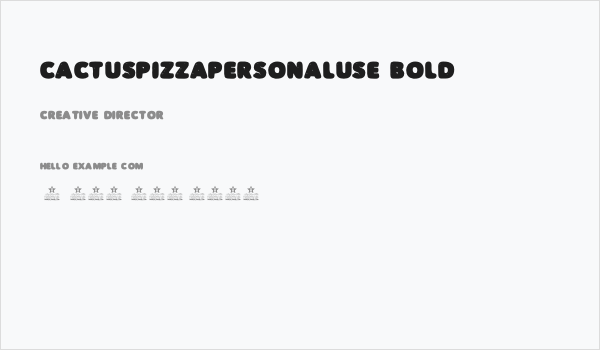 CACTUSPIZZAPERSONALUSE-Bold Business Card