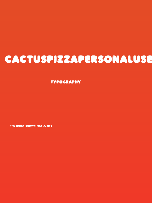 CACTUSPIZZAPERSONALUSE-Bold Poster