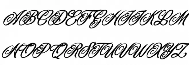 CADILLAC PERSONAL USE Italic Font Litere mari