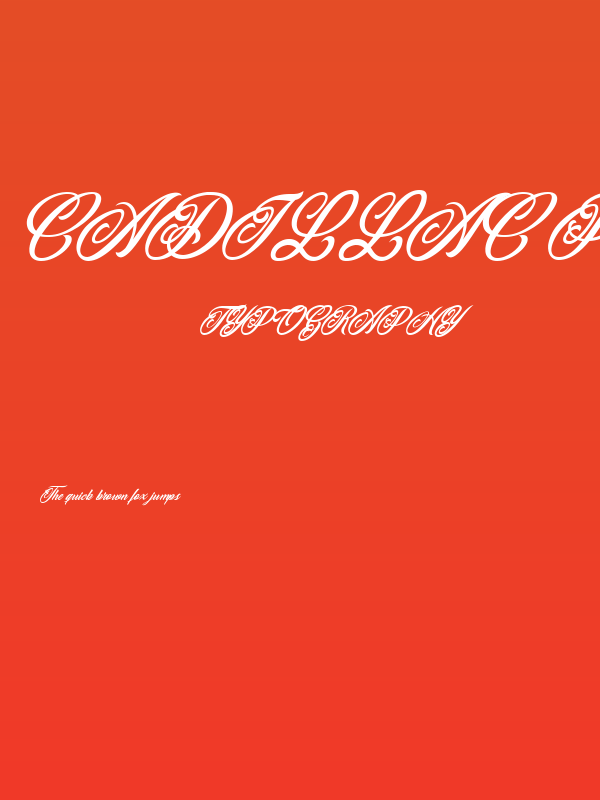 CADILLAC PERSONAL USE Italic Poster