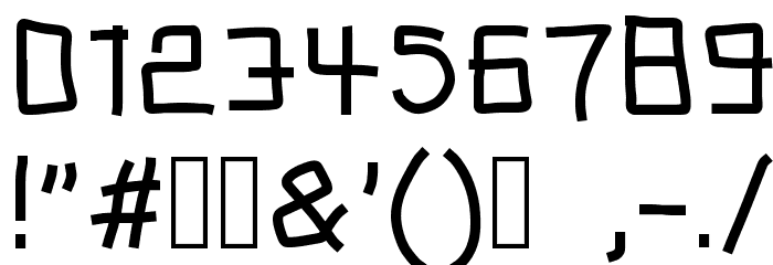 CAGED Font OTHER CHARS