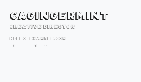 CAGingerMint Business Card
