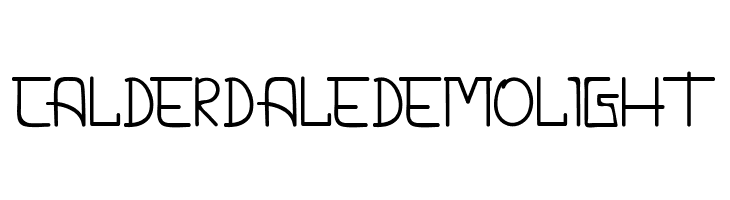CALDERDALE DEMO Light  Frei Schriftart Herunterladen