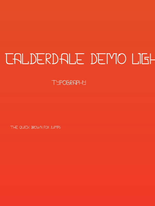 CALDERDALE DEMO Light Poster