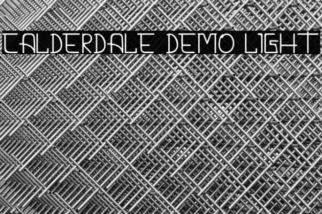 CALDERDALE DEMO Light Font examples