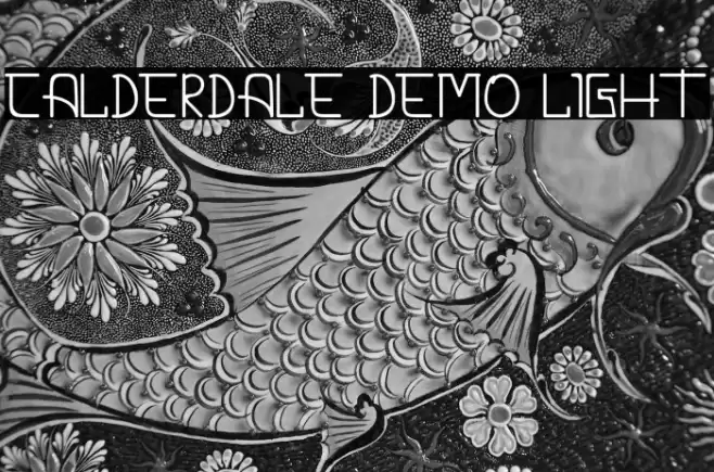 CALDERDALE DEMO Light Font examples