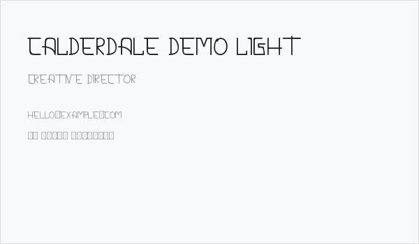 CALDERDALE DEMO Light Business Card