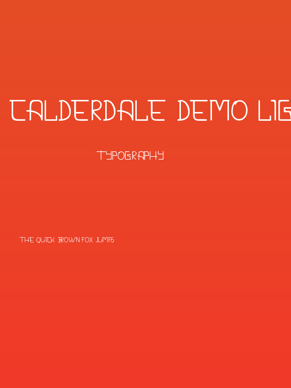CALDERDALE DEMO Light Poster