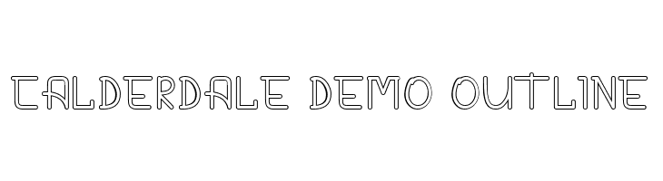 CALDERDALE DEMO Outline  免费字体下载