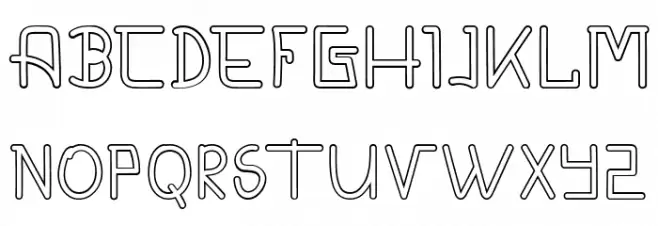 CALDERDALE DEMO Outline フォント 大文字