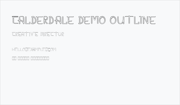 CALDERDALE DEMO Outline Business Card