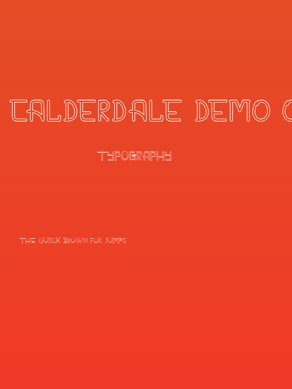 CALDERDALE DEMO Outline Poster