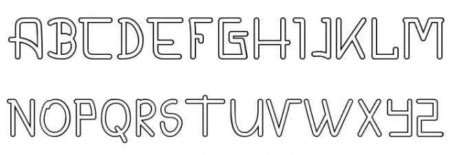 CALDERDALE DEMO Outline Font Litere mari
