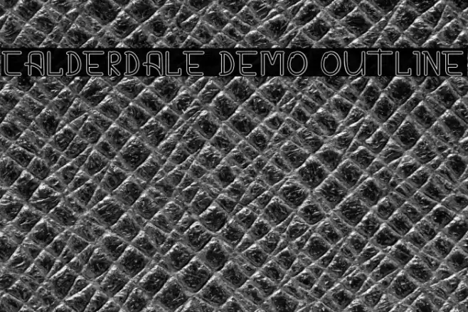 CALDERDALE DEMO Outline Font examples