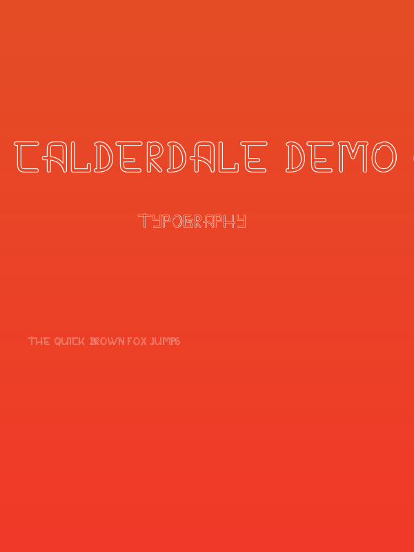 CALDERDALE DEMO Outline Poster