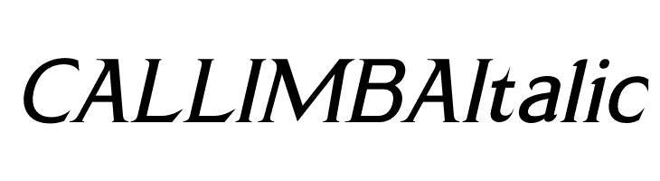 CALLIMBA Italic  font caratteri gratis