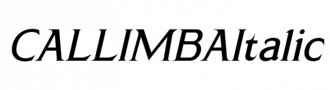 CALLIMBA Italic  नि: शुल्क फ़ॉन्ट्स डाउनलोड