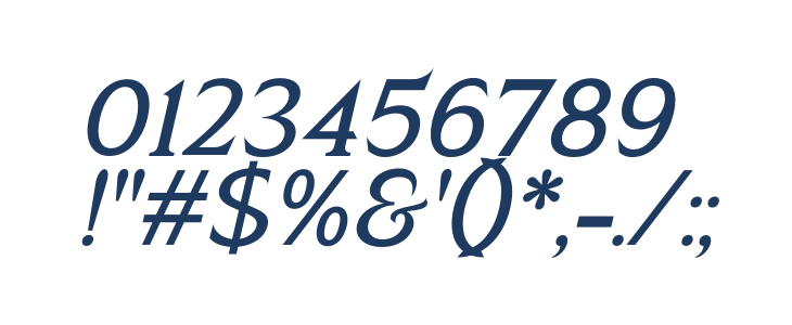 CALLIMBA Italic Other Characters