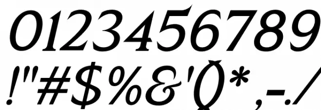 CALLIMBA Italic Font OTHER CHARS