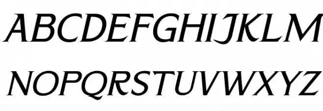 CALLIMBA Italic Caratteri MAIUSCOLE