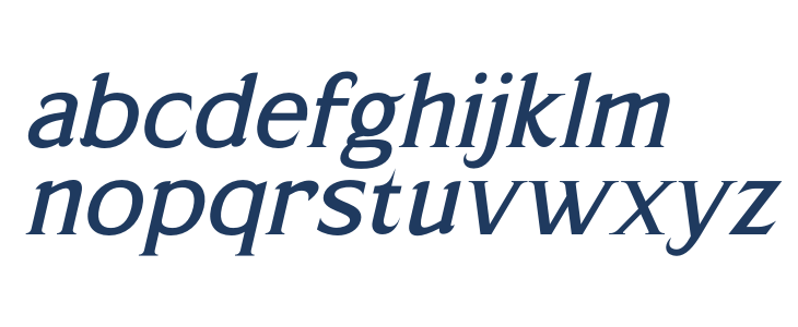 CALLIMBA Italic Lowercase