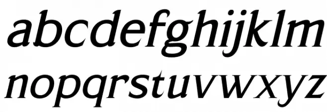 CALLIMBA Italic 字体 小写