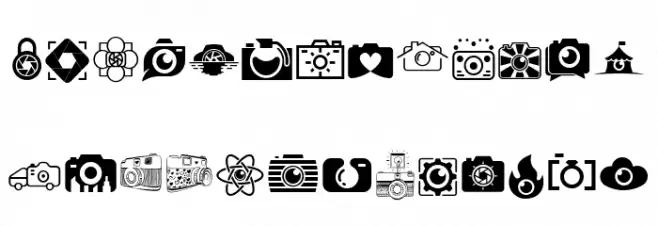 CAMERA - FOTOGRAAMI फ़ॉन्ट अपरकेस