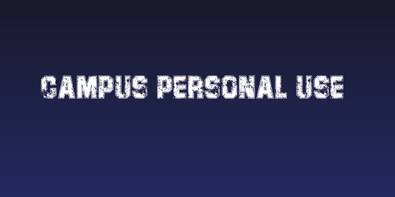 CAMPUS PERSONAL USE  Social Header