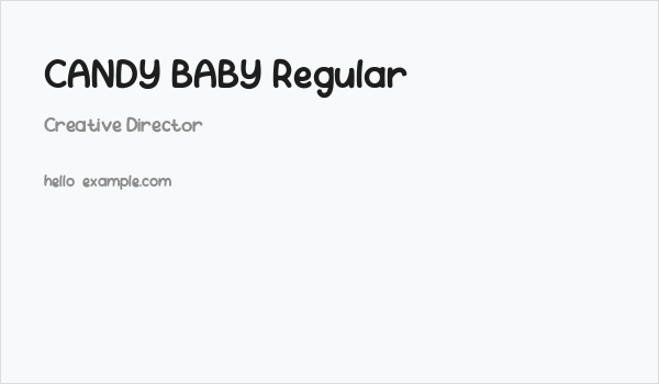 CANDY BABY Regular Business Card