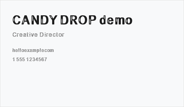 CANDY DROP demo Business Card