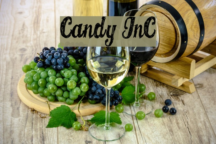 CANDY INC フォント examples