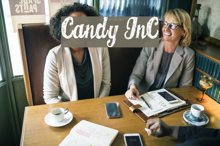 CANDY INC フォント examples