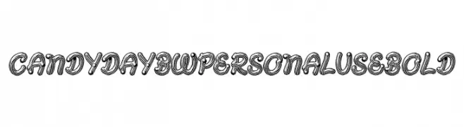 CANDYDAY BW PERSONAL USE Bold  Скачать бесплатные шрифты