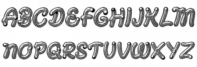 CANDYDAY BW PERSONAL USE Bold Schriftart Groß