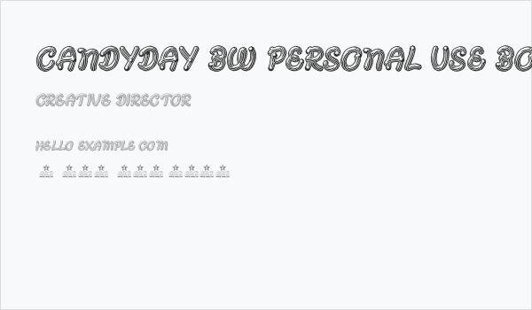 CANDYDAY BW PERSONAL USE Bold Business Card