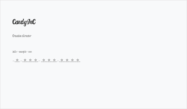 CANDYINC Business Card