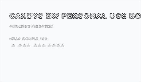 CANDYS BW PERSONAL USE Bold Business Card